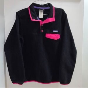 Throw over Patagonia. Super warm and cozy!